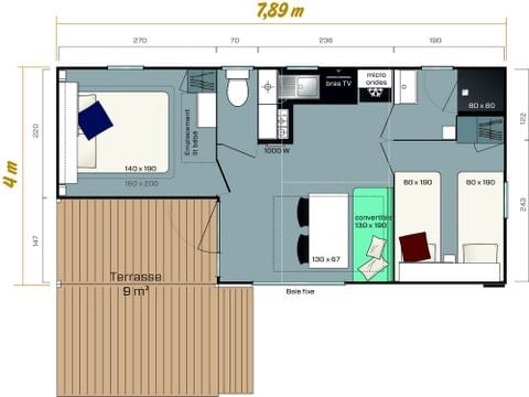 MOBILHOME 5 personnes - COTTAGE PENFRET