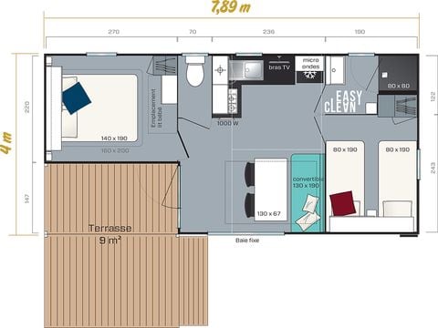 MOBILHOME 5 personnes - COTTAGE PENFRET