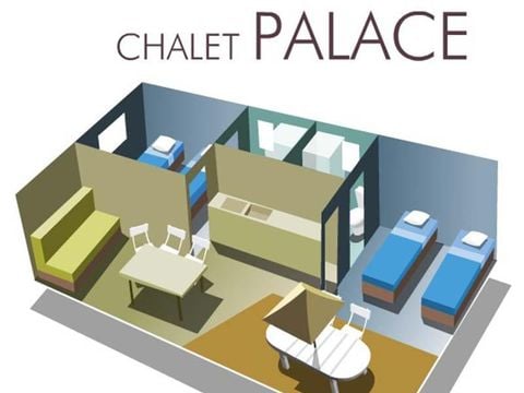 CHALET 6 personnes - Motel 2 salles de bains (45 m²) - n°96 à 99