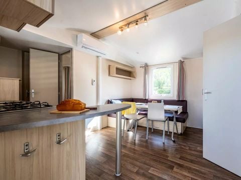 MOBILHOME 6 personnes - 2 chambres avec vue riviere Dimanche/Dimanche (29 m²) - n°64 à 72 6 personnes