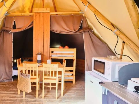 TENTE 4 personnes - Tipi 3 Pièces 4 Personnes (2 Adultes + 2 Enfants) Sans Sanitaire