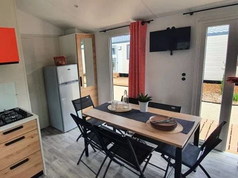 MOBILHOME 6 personnes - COTTAGE PRIVILEGE 3 CH- Terrasse semi couverte (photos non contractuelles) 6 personnes