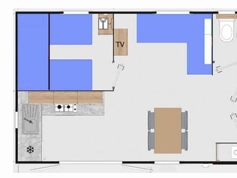 MOBILHOME 5 personnes - 2 chambres ESPACE PREMIUM