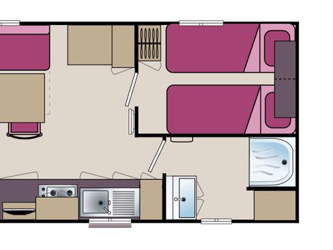 MOBILHOME 6 personnes - Confort (côté étang)