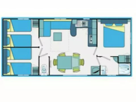 MOBILHOME 8 personnes - Premium Côté Etang 4 Pièces 8 Personnes