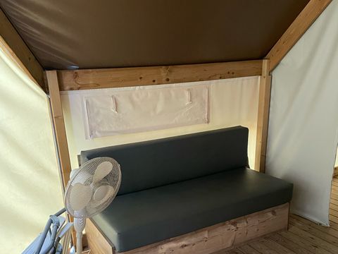 TENTE TOILE ET BOIS 5 personnes - Tente Eco Lodge 3 Pièces 5 Personnes Sans Sanitaire