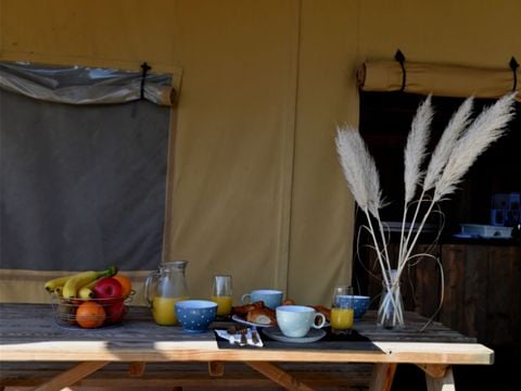 TENTE TOILE ET BOIS 4 personnes - LODGE SAFARI