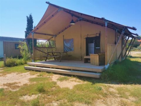 TENTE TOILE ET BOIS 4 personnes - LODGE SAFARI