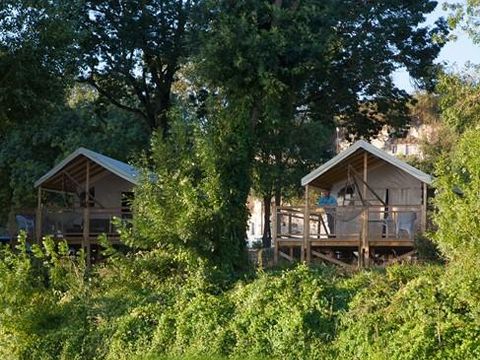 TENTE TOILE ET BOIS 4 personnes - Ecolodge (sur pilotis) sans sanitaires