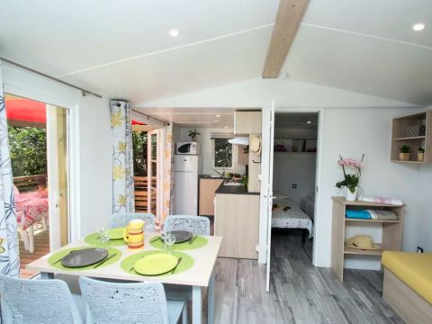 MOBILHOME 4 personnes - Cottage Romarin 3 Pièces 4 Personnes Climatisé Spa Privatif