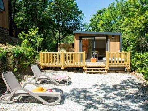 MOBILHOME 2 personnes - Cottage Evasion 2 Pièces Climatisé Spa Privatif