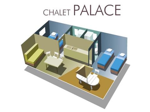 CHALET 6 personnes - Motel 2 salles de bains (45 m²) - n°96 à 99