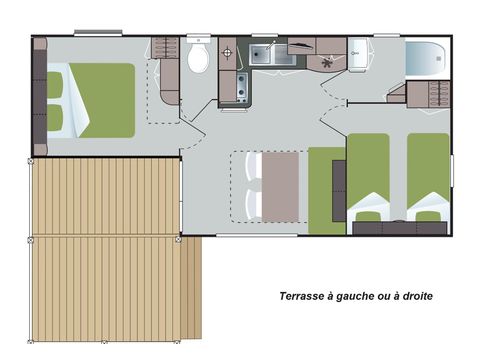 MOBILHOME 6 personnes - Confort (côté camping)